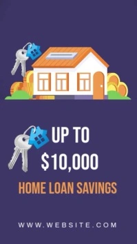 Purple Professional Home Loan Instagram Story template