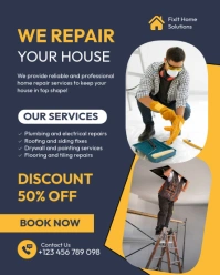 Purple Professional House Home Repair Socila Media Post Instagram Portrait template