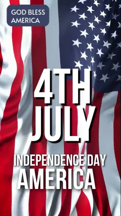 Purple Professional Independence Day America Instagram Reel template