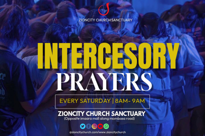 Purple Professional Intercessory Prayer Event Poster Template ...