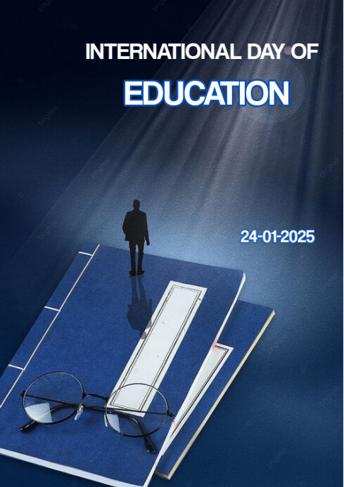 Plantilla de Purple Professional International Day Of Education A4 ...