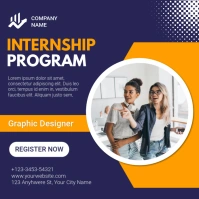 Purple Professional Internship Program Instagram Post template