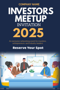 紫色 Investors Meetup Poster Template