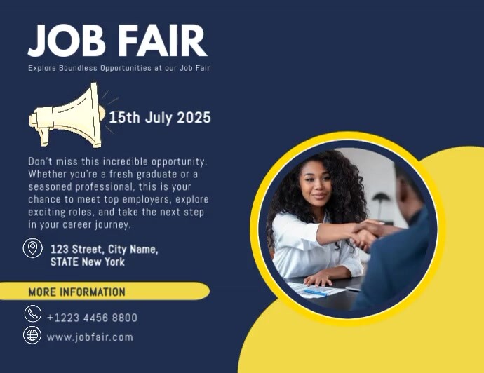 Purple Professional Job Fair Flyer (us Letter) template