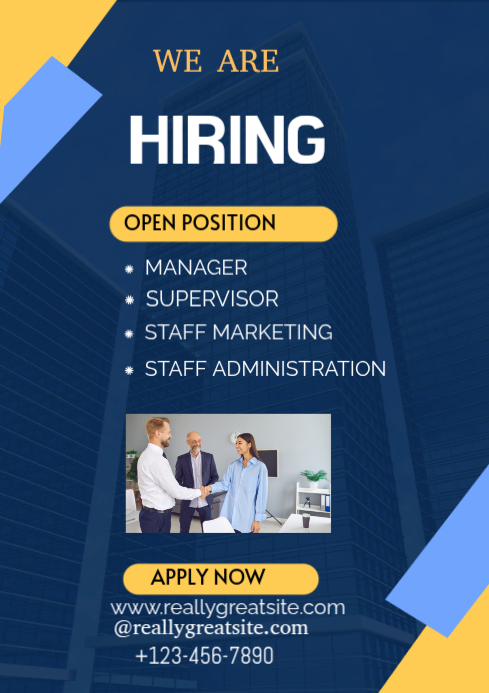 Colorful Hiring Table Example Purple Professional Job Hiring A4 Template | PosterMyWall
