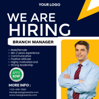 Purple Professional Job Hiring Square Carré (1:1) template