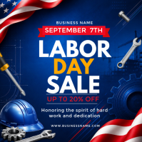 Purple Professional Labor Day Sale Instagram Post template