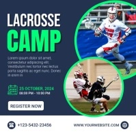 Purple Professional Lacrosse Camp Instagram Post template