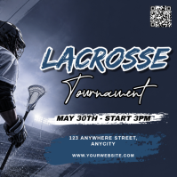Purple Professional Lacrosse Tournament Instagram Post Instagram-opslag template