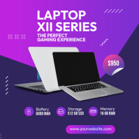 Purple Professional Laptop Sale  Instagram Post template