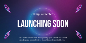 Fioletowy Product Launch Announcement Eventbrite-banner Template