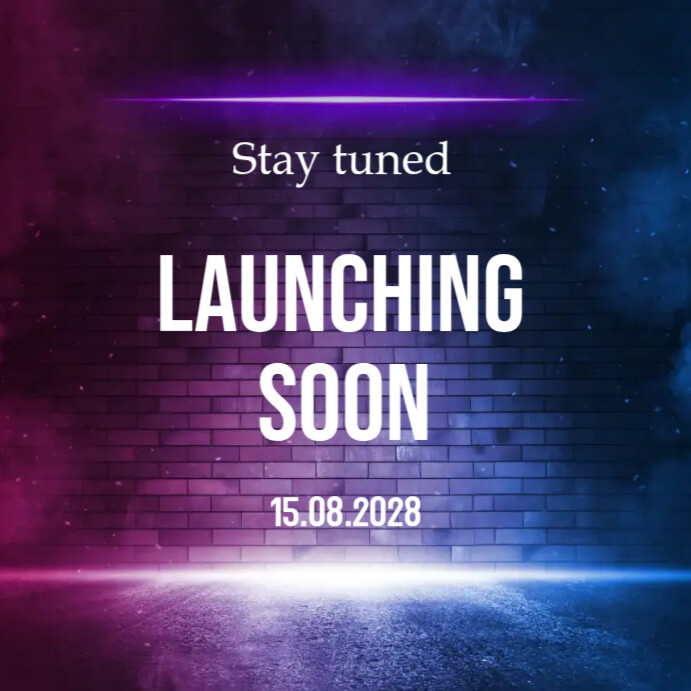Launching Soon Notification Purple Professional Launching Soon Notice Instagram Post Template ...