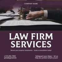Purple Professional Law Instagram Post template