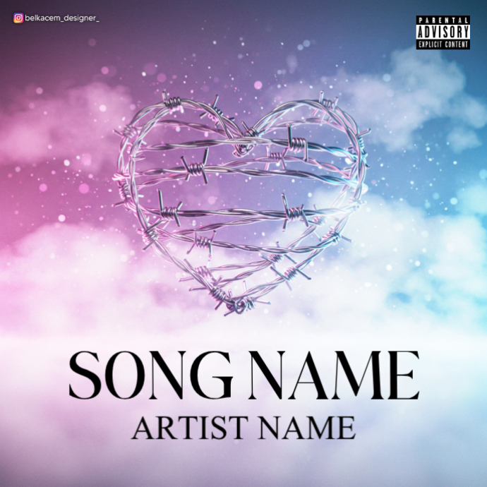Purple Professional Love Lock Album Cover Template | PosterMyWall
