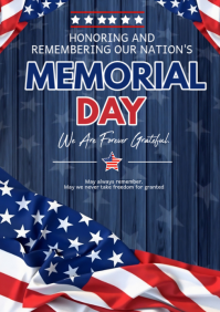 Purple Professional Memorial Day A4 template