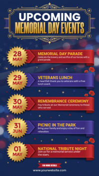 Purple Professional Memorial Day Events Instagram Story template