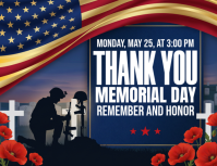 Purple Professional Memorial Day Flyer template