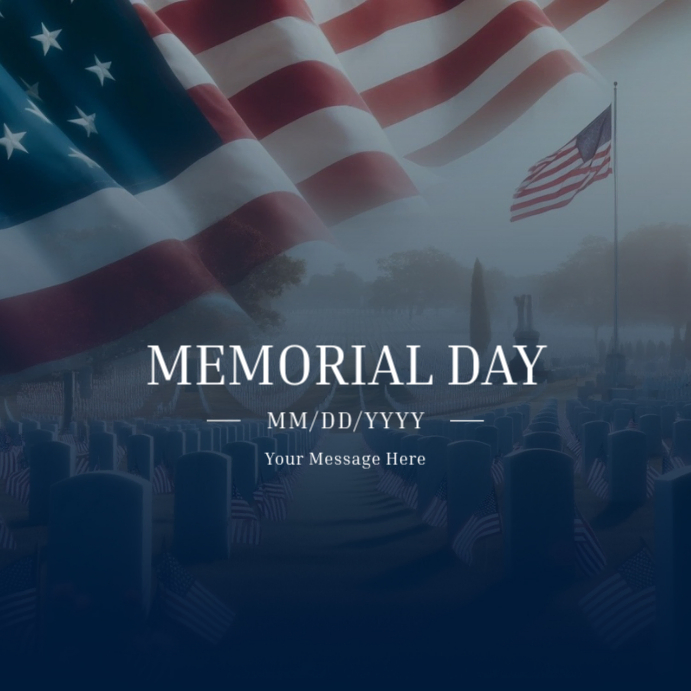 Purple Professional Memorial Day Instagram Post Template | PosterMyWall