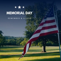 Purple Professional Memorial Day Instagram Post Video template
