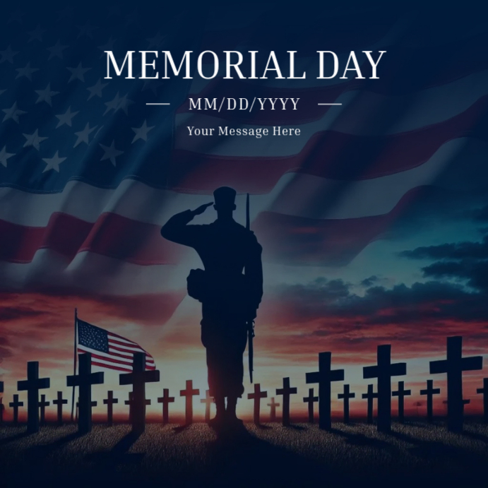 Purple Professional Memorial Day Instagram Post Template | PosterMyWall
