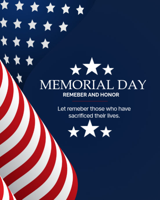 Copy of Purple Professional Memorial Day Instagram Portrait | PosterMyWall