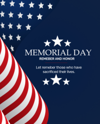 Purple Professional Memorial Day Instagram Portrait template