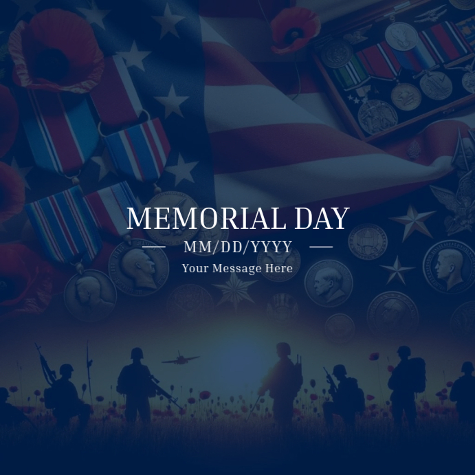 Copy of Purple Professional Memorial Day Instagram Post | PosterMyWall