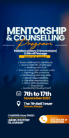 Purple Mentorship and Counselling Program Roll Up Banner 3' × 6' Template
