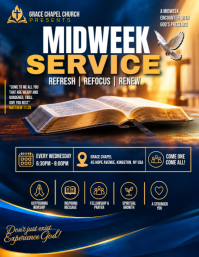 Lilla Midweek Church Service Flyer Template