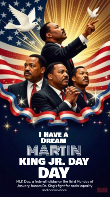 Plantilla de Purple Professional Mlk Day Instagram Story | PosterMyWall