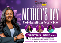 Purple Professional Mother's Day Celebration Service A1 template