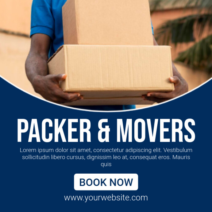 Purple Professional Moving Company Instagram Post Template | PosterMyWall