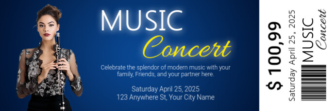 Purple Professional Music Concert Twitter Banner Twitter-header template