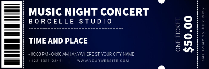 Purple Professional Music Night Concert Twitter Banner template