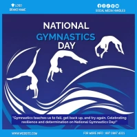 Purple Professional National Gymnastics Day Message Instagram template