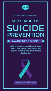 Purple Professional National Suicide Prevention Month Instagram Story template