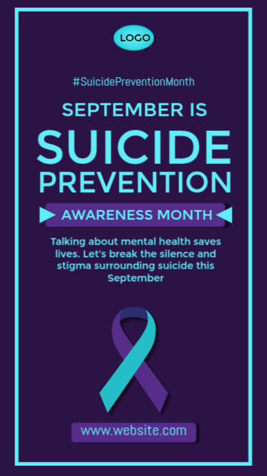 Purple Professional National Suicide Prevention Month Instagram Story template