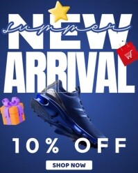 Purple Professional New Arrivals Shoes Ad Instagram Portrait template