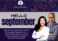 Purple Professional New Month  A6 template