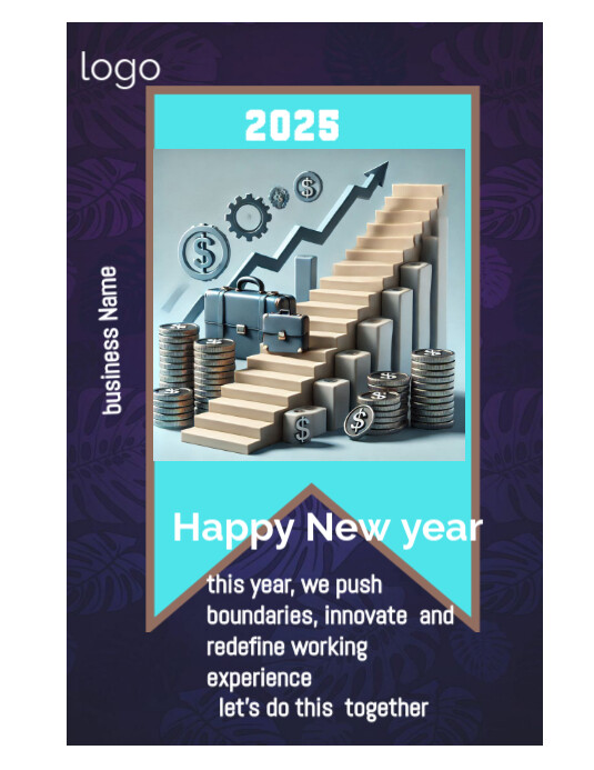 Purple Professional New Year 2025 Resilience Message For Business