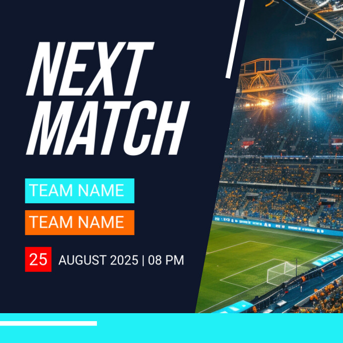 Purple Professional Next Match Instagram Post Template | PosterMyWall