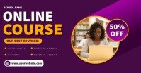 Purple Professional Online Course Facebook Sh template