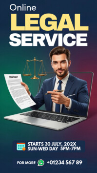 Purple Professional Online Legal Services Instagram Story Indaba yaku-Instagram template