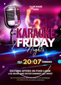 Purple Professional Party A6 template