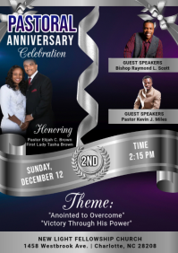 Purple Pastoral Anniversary Celebration A4 Template
