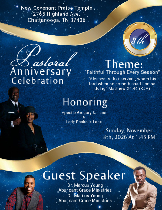 Pastoral Anniversary Celebration Template | PosterMyWall