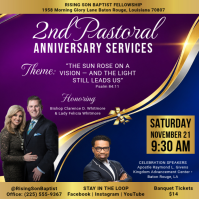 Purple Church Anniversary Pos Instagram Template
