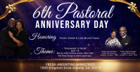 Ungu Pastoral Anniversary Event Cover ng Facebook Event Template