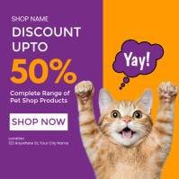 Purple Professional Pet Shop  Instagram Post template