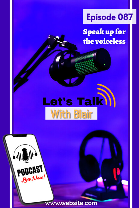 Talk Poster Examples Purple Professional Podcast Talk Show Poster Template | PosterMyWall